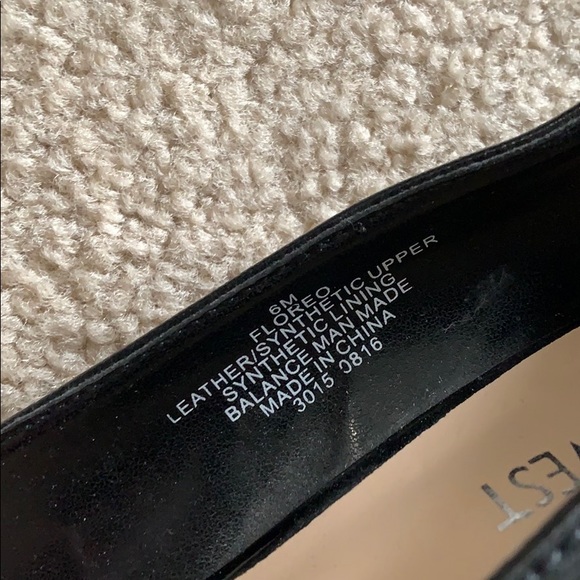 Nine West // Black Leather Chunky Heels - Picture 4 of 4